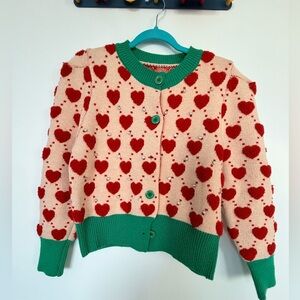 Heart Pattern Women's Cardigan Sweater